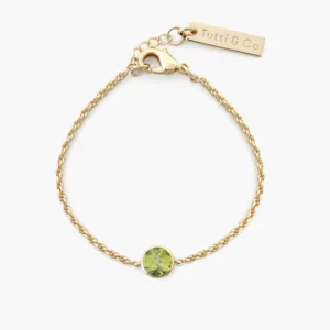 Peridot gold brac